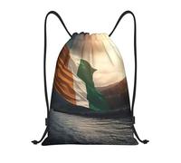 Eco Friendly Drawstring Sport Bag Flags by the River Swim String Backpack Premium Swimming Backpack for Boys Beach Shopping 36X42cm