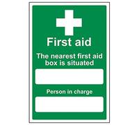 Eco Friendly First Aid General - The Nearest First Aid Box Is Situated - 150 X 200 mm - Sa