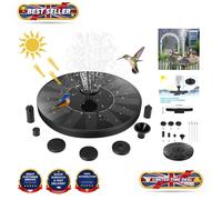 Jsdoin Solar Fountain Pump,Solar Powered Water Features with 7 Nozzles for The Garden, Floating Pond Pump for Bird Bath,Pool, Patio,Pond and Fish Tank