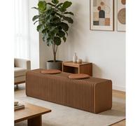 Eco-Friendly Foldable Paper Bench - Accordion Design Bench Portable & Space Saving, 6-Second Setup, Lightweight Paper Seat for Home, Office, Retail & Events (Brown, L3.5m * W0.36m * H0.4m)