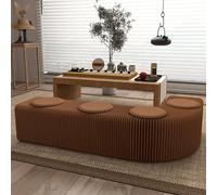 Eco-Friendly Foldable Paper Bench - Accordion Design Bench Portable & Space Saving, 6-Second Setup, Lightweight Paper Seat for Home, Office, Retail & Events (Brown, L3.5m * W0.36m * H0.4m)