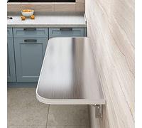 Eco-Friendly Folding Wall-Mounted Drop-Leaf Table - Space-Saving Laptop Desk with Stainless Steel Bracket, 120x30cm (47x11.8in) - Perfect for Small Spaces