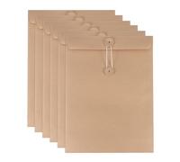 Eco-Friendly Kraft Paper A4 Folder - String-Closure Brown Filing Envelope, Durable Recycled Document Holder for Projects, Docs & Reports