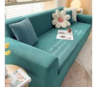 Eco-Friendly L-Shape Sofa Covers for 3+3 Seats, & Washable, High Elasticity, Thickened Couch Protection, 2-Piece Set in Elgrün Green, Perfect for Home Décor