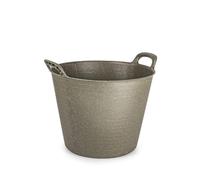 Eco Friendly Large Round Flexi Tub Versatile Multi Purpose Flexible Rubber Storage Container Bucket (Made from 100% Recycled Plastic + Aluminium) (Light Green, 25 Litre)
