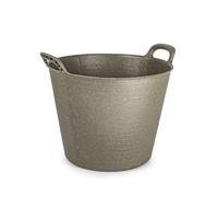 Eco Friendly Large Round Flexi Tub Versatile Multi Purpose Flexible Rubber Storage Container Bucket (Made from 100% Recycled Plastic + Aluminium) (Light Green, 42 Litre)