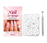 Eco-friendly Nail Sponges - 100 reusable cube sponges with metal tools for creating stunning gradient effects, ideal for nail salons and at-home nail salons.