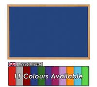 Eco-Friendly Noticeboard |Made in The UK by Wonderwall |60 x 90cm Light Oak Effect Frame & Blue infill- for Office, School & Healthcare