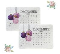 Eco-friendly Plantable Love Seed Calendar 2026, 2pieces Seed Paper Desk Calendar 2026, 12 Months Desk Planning Calendars, Organizer Scheduler For Apartment Dormitory Family Classroom(without Stand)