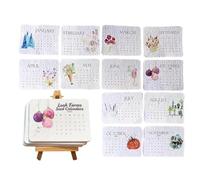 Eco-Friendly Plantable Love Seed Calendar 2026 With Wood Stand,