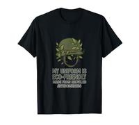 Eco-Friendly Recycled Military Helmet Design T-Shirt