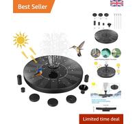 Eco-Friendly Solar Fountain Pump with 7 Nozzles - Enhance Your Garden Oasis