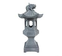 Eco friendly solar Zen Pagoda Lantern featuring resin construction, waterproof coating, and automatic lighting for use in outdoor environments (Mascot lights)