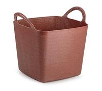 Eco Friendly Square Flexi Tub Versatile Multi Purpose Flexible Rubber Storage Container Bucket (Made from 100% Recycled Plastic + Aluminium) (Red, 9 Litre)