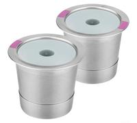 Eco Friendly Stainless Steel Coffee Pod Filter for Single Serve Brewers 1.0 2.0 - Reusable Metal Cup 5.5cm(Two)