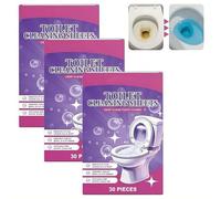Eco Friendly Toilet Bowl Cleaner Strips, 30 Count Septic Safe & Natural Toilet Cleaner, Dissolving Sheets for Deep Cleaning, Stain Remover & Deodorizer for Home, RV, and Travel