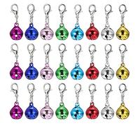 Eco - friendly Vacuum - Plated Small Bell Keychains, 24Pcs with Mixed Colors & 14mm Size, Ideal for Daily Key Decoration & Accessorizing, Eco - friendly Vacuum - Plated Small Bell Keychains, 24pcs Mix