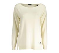 Eco-Friendly Viscose Pullover with Logo - female - North Sails - Round-neck Knitwear - White - S - Knitwear S