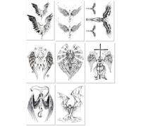 Eco-Friendly, Waterproof, Sweat-Proof, Temporary Realistic Arm Tattoo Stickers, Personalized Fallen Angel Arm Tattoo Stickers.