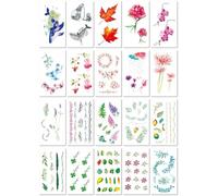 Eco-Friendly, Waterproof, Sweat-Resistant, Fresh And Realistic Simulated Tattoo Stickers, Colorful Ocean-Themed Concealer Tattoo Stickers 105 * 60mm A134