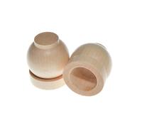 Eco-Friendly Wooden Finials for Curtain Poles - Ball Shape - 28mm (Pine)
