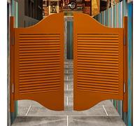 Eco Friendly Wooden Saloon Door with Quiet Hinges for House Kitchen Shop Modern Swinging Entrance Partition for Outdoor Garden Patio (110 * 90cm)