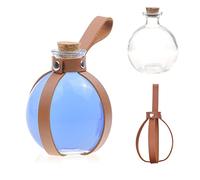 ECO-FUSED Cosplay Potion Bottle with Holder - Clear Spherical Cosplay, Wizard, Witch Costume Accessory