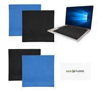 ECO-FUSED Large Microfiber Cleaning Cloths - 4 Pack - 16 x 16 inch - Perfect for Wide Screen TVs, Large Computer Monitors- Also for Cleaning Glasses, Camera Lenses, Laptops and LCD Screens