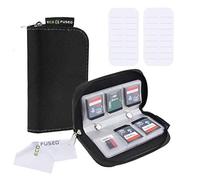 Eco-Fused Memory Card Case - Fits up to 22x SD, SDHC, Micro SD, Mini SD and 4X CF - Holder with 22 Slots (Black - 2 Pack)