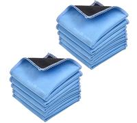 ECO-FUSED Microfiber Cleaning Cloths Double-Sided - 10 Pack - 6.6 x 6.2 inch - Microfiber and Suede Cloth for Smartphones, LCD TV, Tablets, Laptop Screens, Camera Lenses