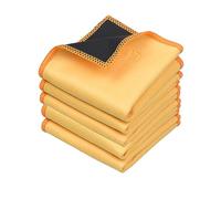 ECO-FUSED Microfiber Cleaning Cloths Double-Sided - 5 Pack - 6.6 x 6.2 inch - Microfiber and Suede Cloth for Smartphones, LCD TV, Tablets, Laptop Screens, Camera Lenses
