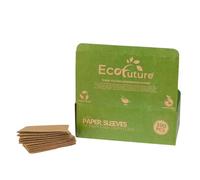 Eco Future 1000Pcs Kraft Paper Sleeves for Paper Cups 350ml Biodegradable Compostable Hot Drinks Coffee Cappuccino Coffee to Go Herbal Tea Mulled Wine Hot Chocolate (Sleeves for 350ml (12oz), 1000)