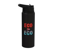 Eco Greater Than Ego Earth Awareness - Eco Warrior Statement Stainless Steel Insulated Water Bottle