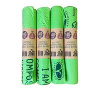 Eco Green Living 140L Wheelie Bin Liners Extra Strong & Durable Refuse Sacks for Small Wheelie Bins, Dustbins & Household Waste with Tie Handles 4 Rolls of 5 Garbage Bags (20 Bags Total)