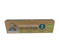 Compostable Resealable Zip Lock Bags Large 2.5 Litre