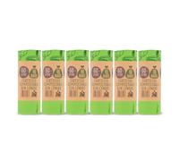 Eco Green Living 60 Litre Compostable Bin Liners, Plastic Free & Recyclable Tall Bin Bags for Food Waste, Leak Resistant Small Bin Liners, 87 x 114 cm - Six Pack (60 Bags)