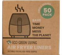 Eco Green Living Air Fryer 50 Liners Pack - 100% Compostable, Biodegradable, Unbleach Parchment Paper Liners - Non-Stick, Greaseproof, Heat-Resistant, Fits Most Air Fryers - Eco-Friendly, Plastic-Free