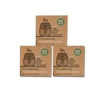 Eco Green Living Air Fryer Liners 3x50 - 100% Compostable, Biodegradable Parchment Paper Liners - Non-Stick, Greaseproof, Heat-Resistant, Fits Most Air Fryers - Eco-Friendly, Plastic-Free 3 Pack