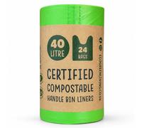 Eco Green Living Compostable Bin Bags - 40L - Roll of 24