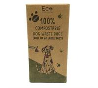 Eco Green Living Compostable Dog Waste Bags 1 Pack. 60 Large Bags