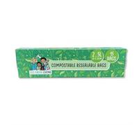 Eco Green Living Compostable Resealable Bags Large 2.5 Litre -15 bags