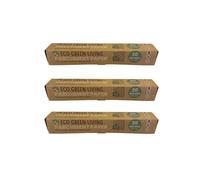Eco Green Living Parchment Baking Paper Roll | Unbleached, Non-Stick, Compostable & Plastic-Free | Greaseproof Paper for Baking, Roasting & Cooking | Eco-Friendly Roll 20cm x 30m 3-Pack