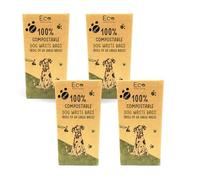 Eco Green Living Plastic Free Dog Waste Bags, Dog Poo Bags Designed to Break Down Naturally, Strong and Leakproof, Locks Away Bad Smells 4 Rolls x 15 Bags 4 Pack