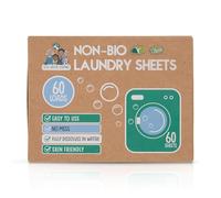 Eco Green Living Unscented Non-Bio Laundry Sheets, Hypoallergenic Detergent Strips for Machine and Hand Wash, Plastic Free Laundry Detergent - 60 Sheets