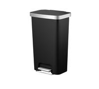 Waste Bin Eco Hana Stainless Steel Black Colour Capacity 45 L Closure Soft