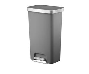 Eco Hana Trash Can In Stainless Steel Gray Color Capacity 45 L.