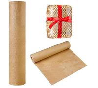 Eco Honeycomb Cushioning Wrap Roll Packing Paper for Moving Breakables 12in/30cm Perforated-Packing, 1 Roll 33Ft/ 10m Recycled Packaging Paper Alternative to Bubble Cushioning Wrap for Shipping