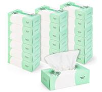 ECO Kingdom 2-Ply Facial Tissues, 18 Box Pack, 160 Sheets Per Box - Soft, Gentle & Absorbent Everyday Tissue for Face, Nose & Home, 20 cm x 20 cm Sheets