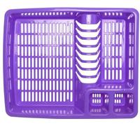 ECO Large Plastic Dish Drainer Rack | Heavy Duty Sturdy Dish Rack for Kitchen Countertop | Purple Dish Drainer for Efficient Kitchen Organization & Cutlery Placement (Purple)