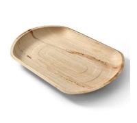 ECO Leaf 10 Disposable Palm Leaf Serving Platters, Large Oval 22" x 12" (56cm x 30cm), Trays Starters Canape Wedding Plates, Like Wooden Plates | Sturdy Hot Food Trays, Eco-Friendly Food Trays